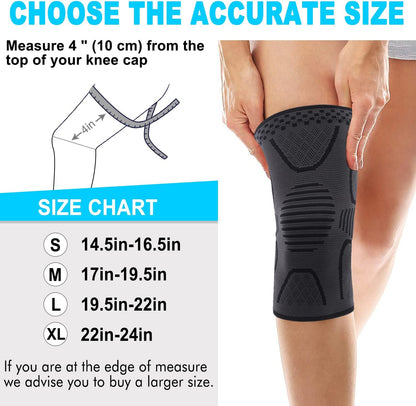 Double Couple Copper Knee Compression Sleeve, 2 Pack, Small