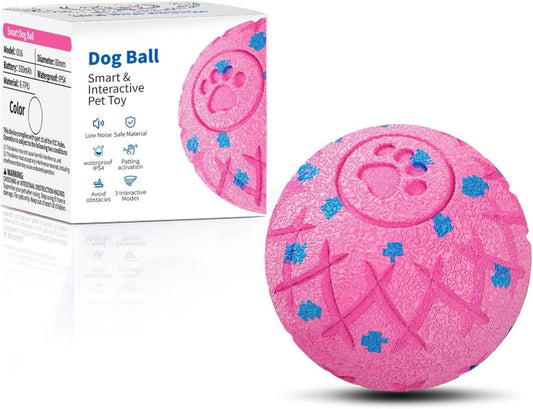 Moving Dog Toy, Interactive, Bouncing and Rotating, Silent Foam Material, IP54 Waterproof Rating, Smart Active Rolling, Stimulation Toys for Medium and to Keep Them Busy