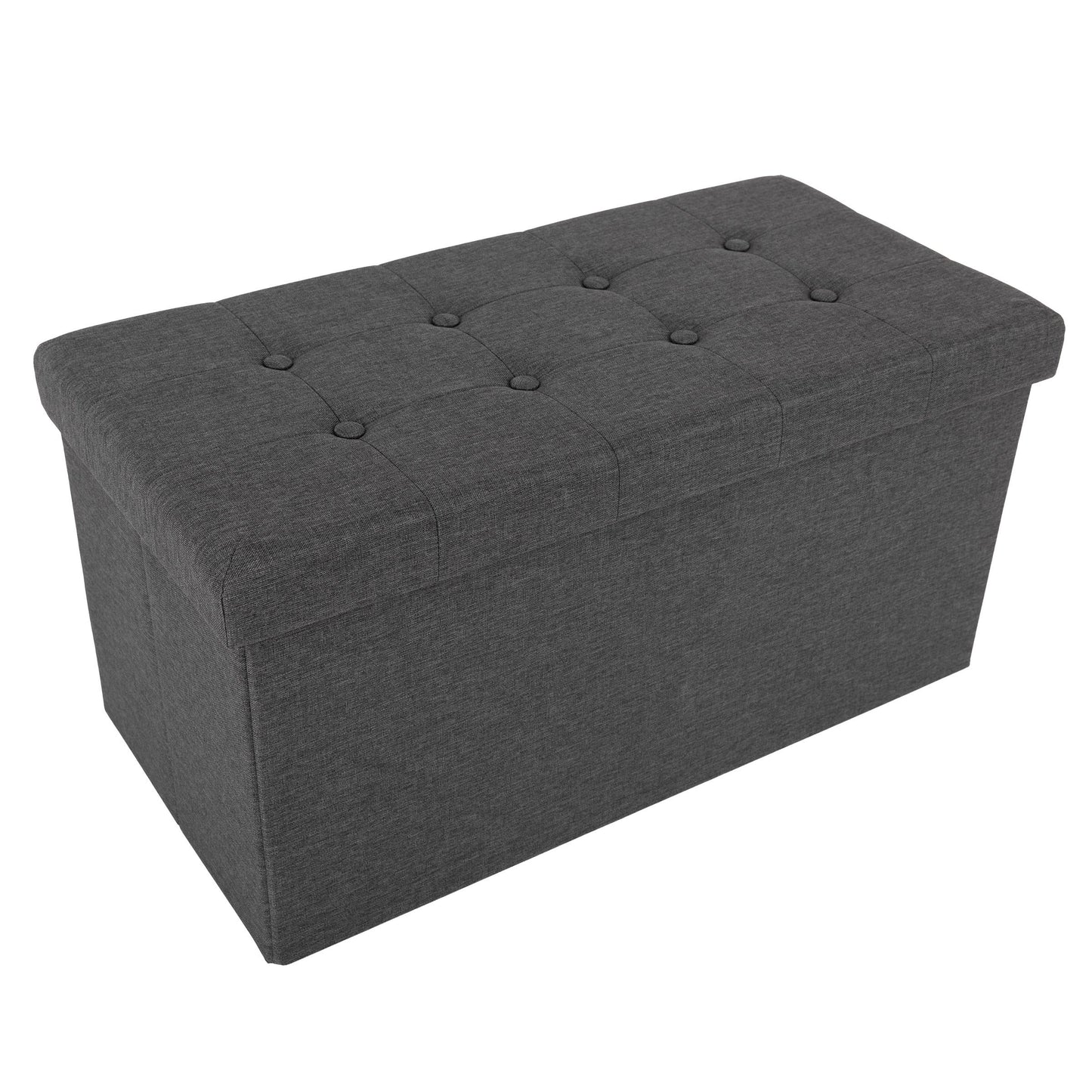 Seville Classics Foldable Fabric Storage Ottoman