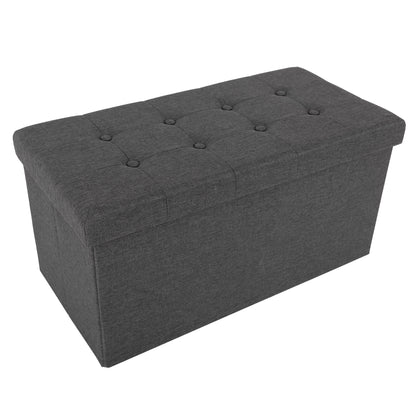 Seville Classics Foldable Fabric Storage Ottoman