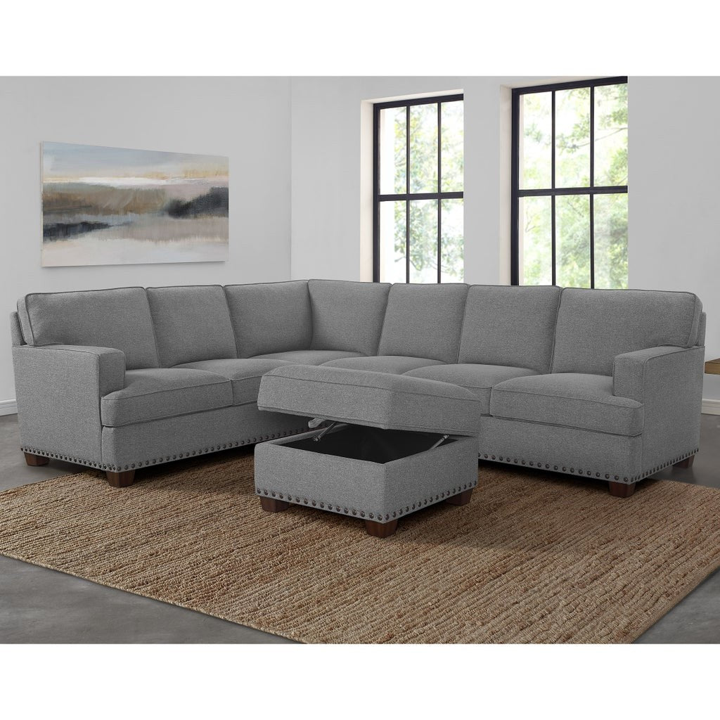 Emilee Fabric Sectional - Gray