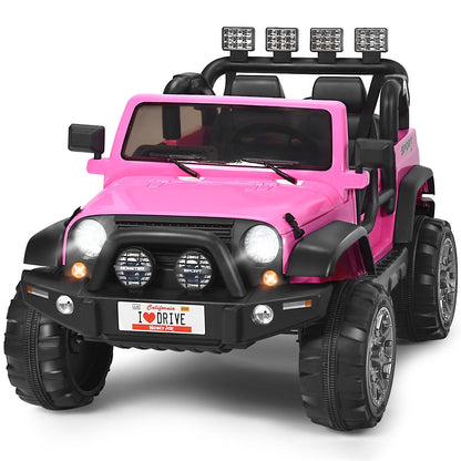 Pink 12 V Jeep Car Powered Ride-On with Remote Control