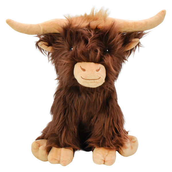 Multipet Highland Cow Plush Dog Toy, Assorted