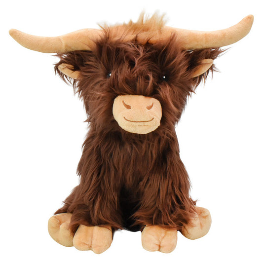 Multipet Highland Cow Plush Dog Toy, Assorted