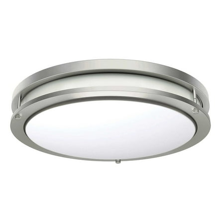 Energetic Lighting 14  LED Flush Mount Light Fixture  Brushed Nickel