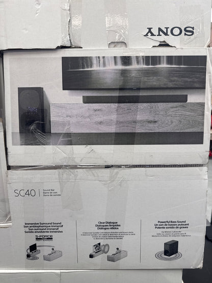 Sony Sound Bar and Wireless Subwoofer HT-SC40 2.1 Ch 330 Watt Black