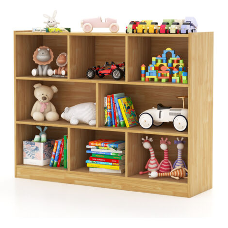 NAFORT 8-Cube Organizer Storage Cabinet, 3-Tier Bookshelf,Low ...