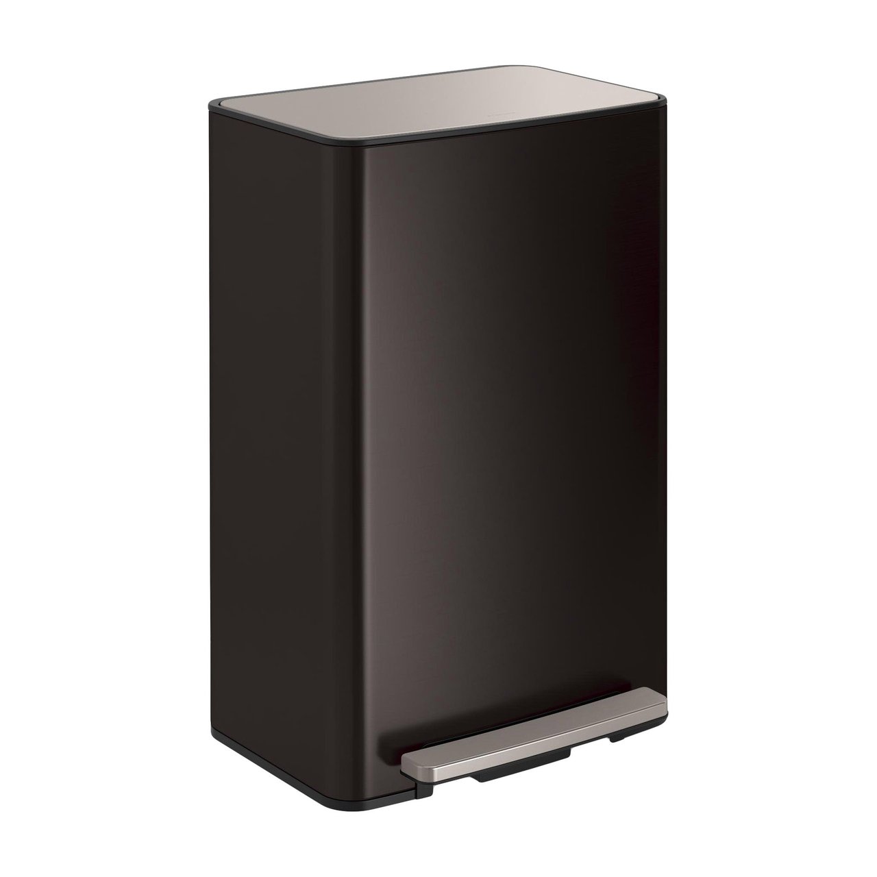 Kohler 47L Kitchen Step Can, Black Stainless Steel