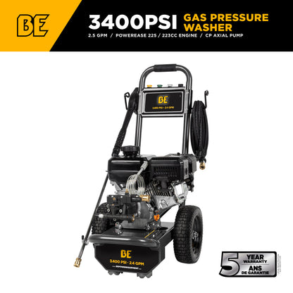BE 3475 PSI Gas Pressure Washer