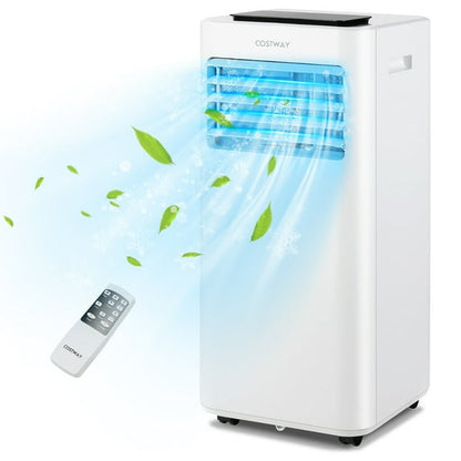 Portable air conditioner with cooling, fan and dehumidifier functions for small 