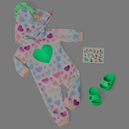 Our Generation Dream Bright Glow-in-the-Dark Unicorn Pajama Outfit with Stickers for 18" Dolls