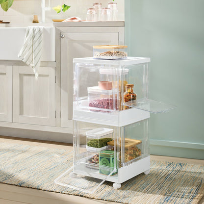 Stackable Collapsible Cube with Doors - Brightroom