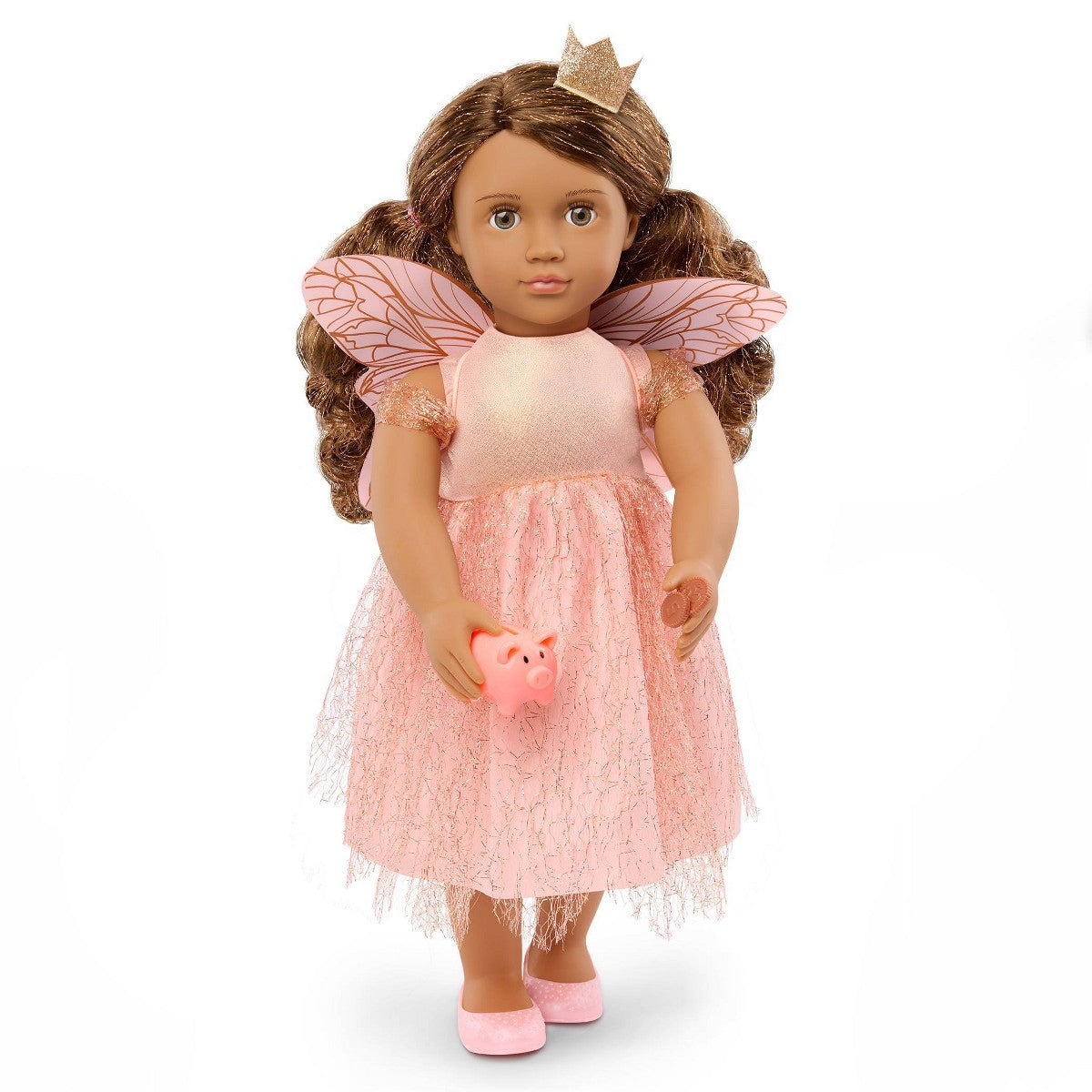 Our Generation Breena 18" Tooth Fairy Doll & Accessories Set: Brown Wavy Hair, Fantasy Theme, Plastic & Polyester