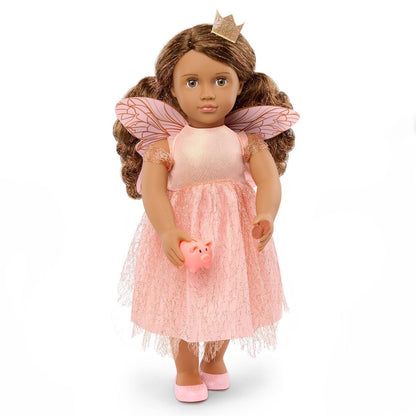 Our Generation Breena 18" Tooth Fairy Doll & Accessories Set: Brown Wavy Hair, Fantasy Theme, Plastic & Polyester