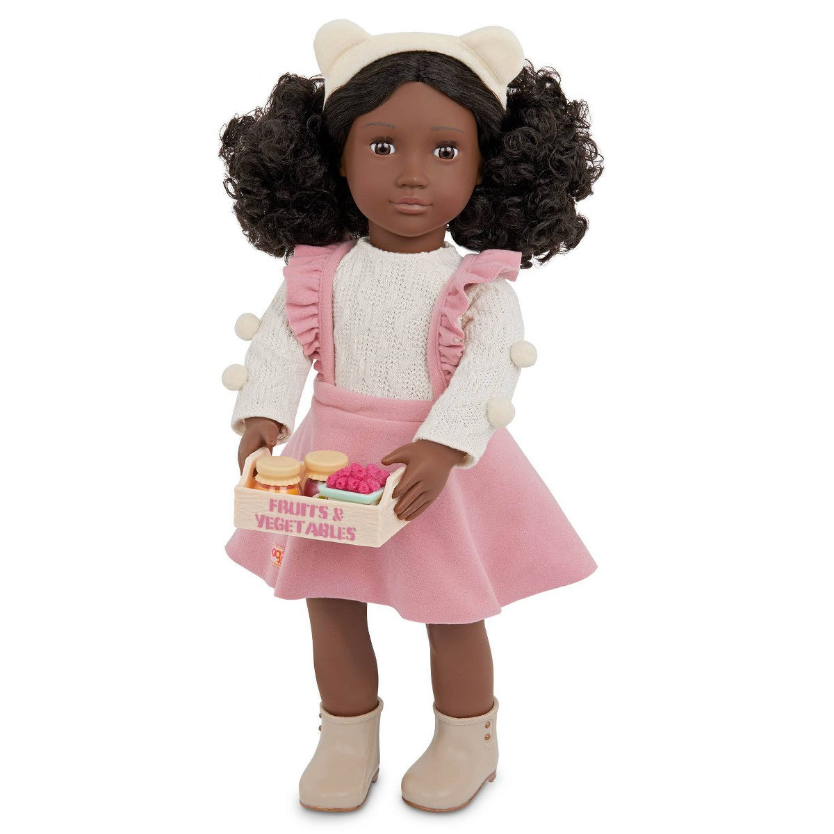 Our Generation Sweet as Jam Pink Jumper Skirt Outfit & Play Food Set for 18" Dolls