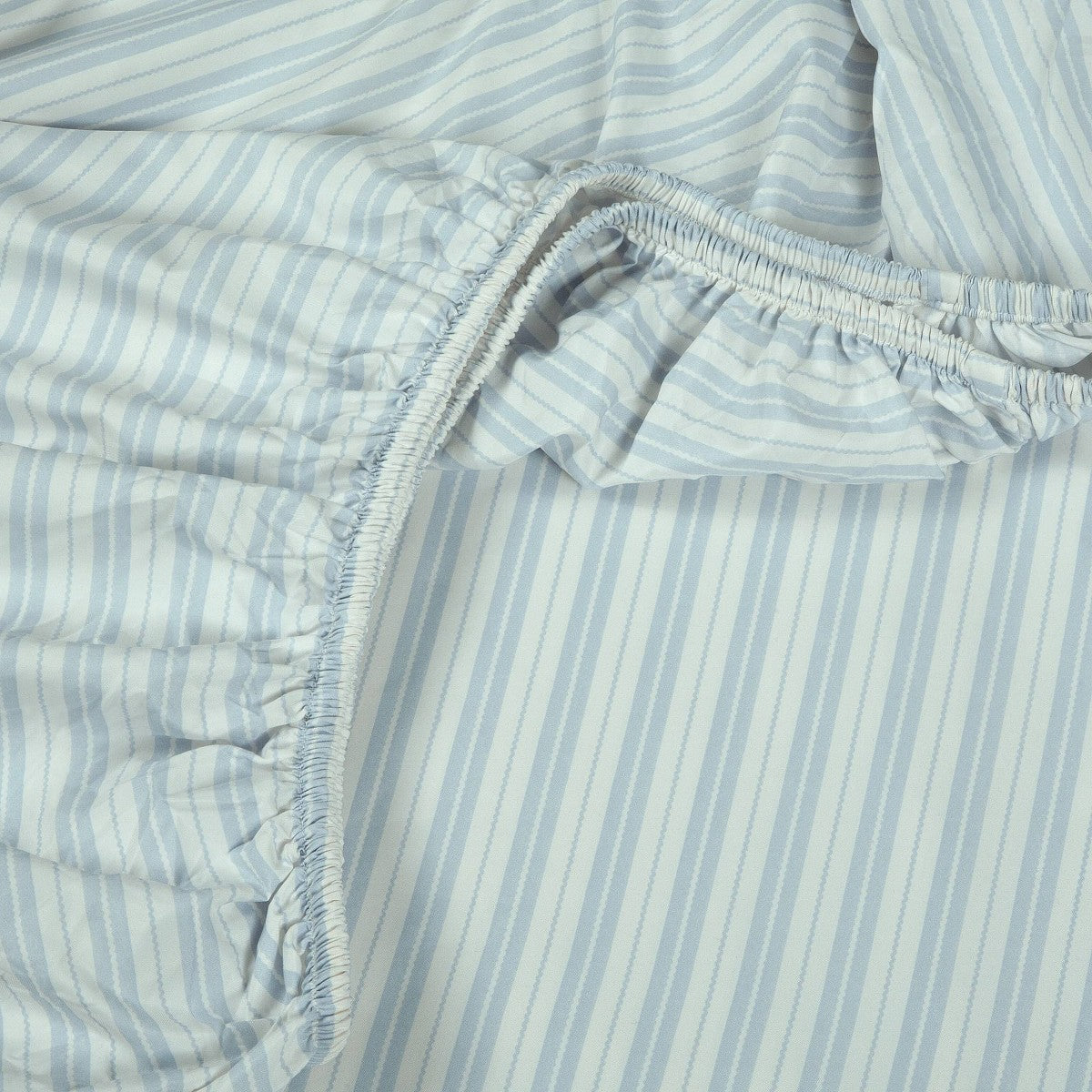 Full Microfiber Sheet Set Blue Stripe