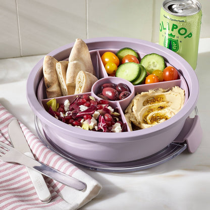 Personal Round Plastic Snacklebox Lavender - Figmint