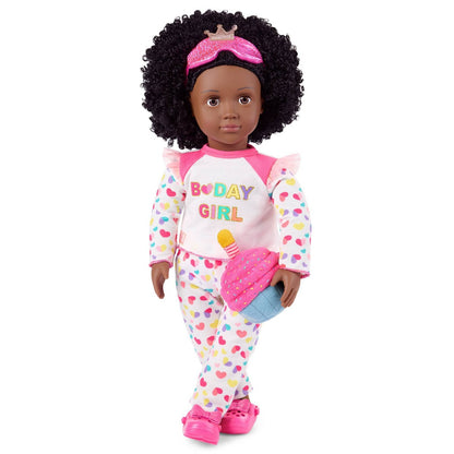 Our Generation PJ Party Pajama Outfit with Cupcake Plush & Sleep Mask Accessories for 18" Dolls