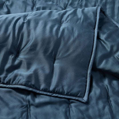 King Rayon from Bamboo Quilt Dark Mineral Blue - Casaluna