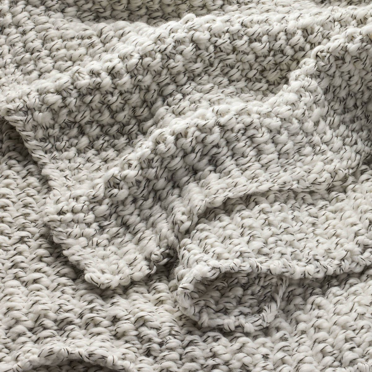 Full/Queen Chunky Knit Bed Blanket Marled Gray - Casaluna: Acrylic Sweater Knit, Machine Washable, No Style Assigned