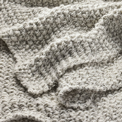 Full/Queen Chunky Knit Bed Blanket Marled Gray - Casaluna: Acrylic Sweater Knit, Machine Washable, No Style Assigned
