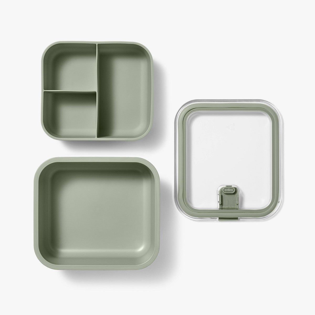 Personal Plastic Snacklebox Sage Green - Figmint