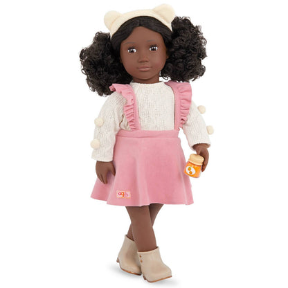 Our Generation Sweet as Jam Pink Jumper Skirt Outfit & Play Food Set for 18" Dolls