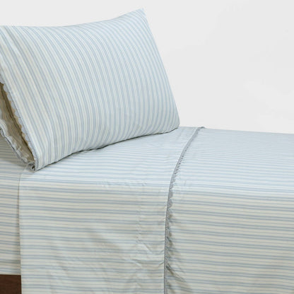 Twin Microfiber Sheet Set Blue Stripe