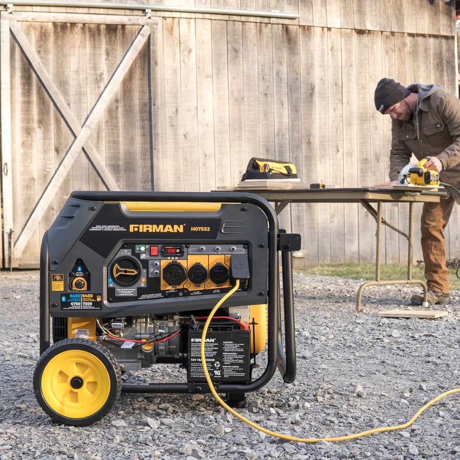 FIRMAN H07552 Generator In Use at Job Site