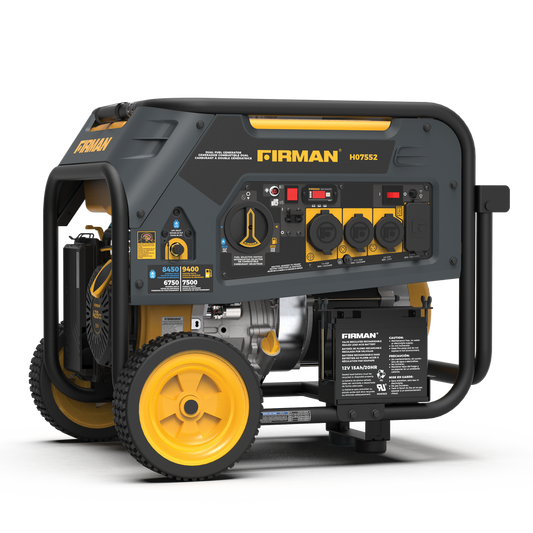 FIRMAN H07552 Dual Fuel Generator 7500W Front View