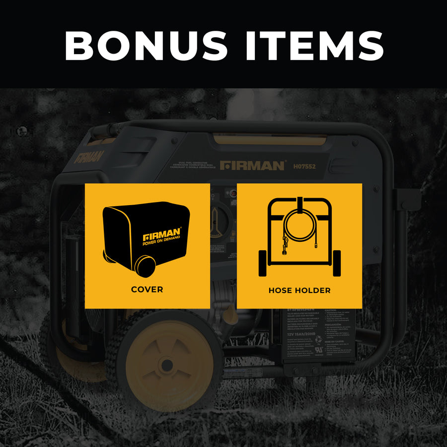 FIRMAN H07552 Generator Bundle and Cover
