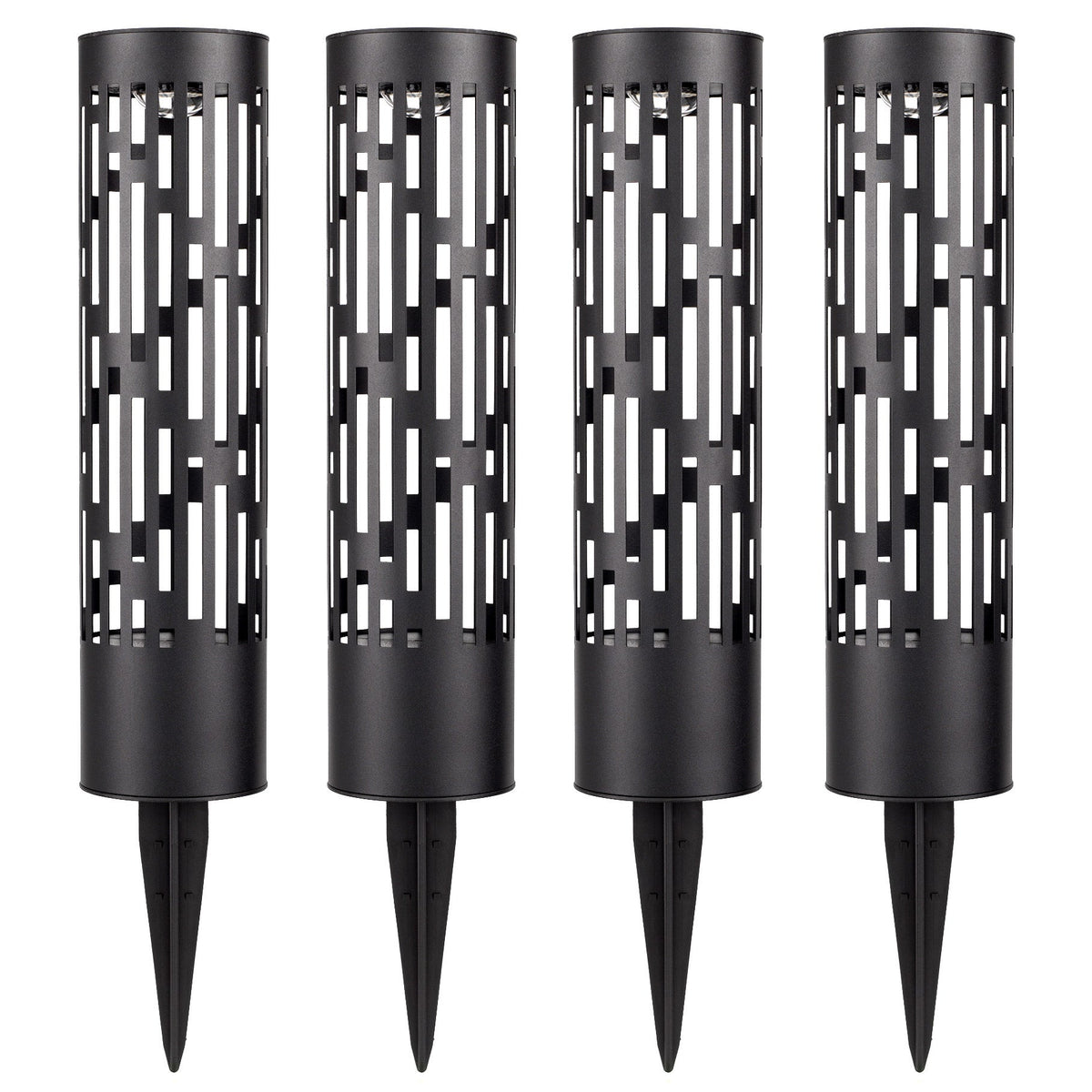 Test Rite Solar Bollard Rotating Pathway Light 4-Pack