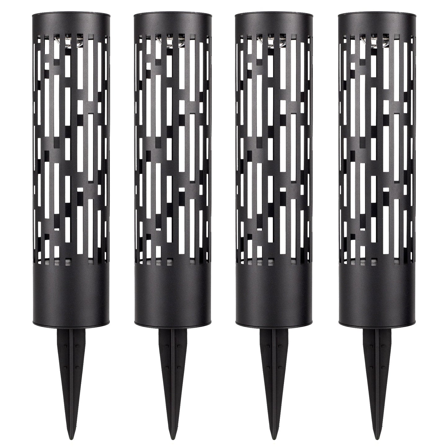 Test Rite Solar Bollard Rotating Pathway Light 4-Pack