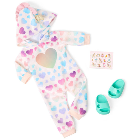 Our Generation Dream Bright Glow-in-the-Dark Unicorn Pajama Outfit with Stickers for 18" Dolls