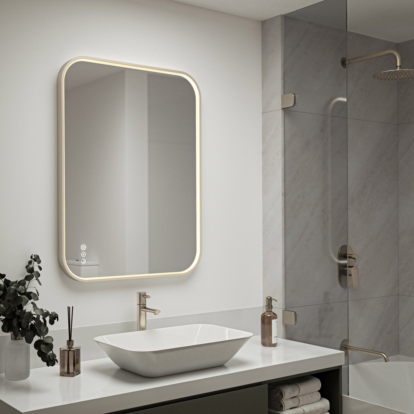 Artika Royce 32" x 24" Rectangle LED Mirror with Integrated Defogger