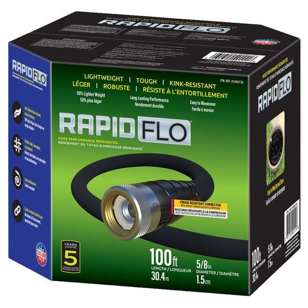 Teknor Rapid Flo Compact Garden Hose  5/8 Inch x 100 Foot