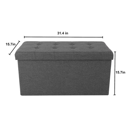Seville Classics Foldable Fabric Storage Ottoman
