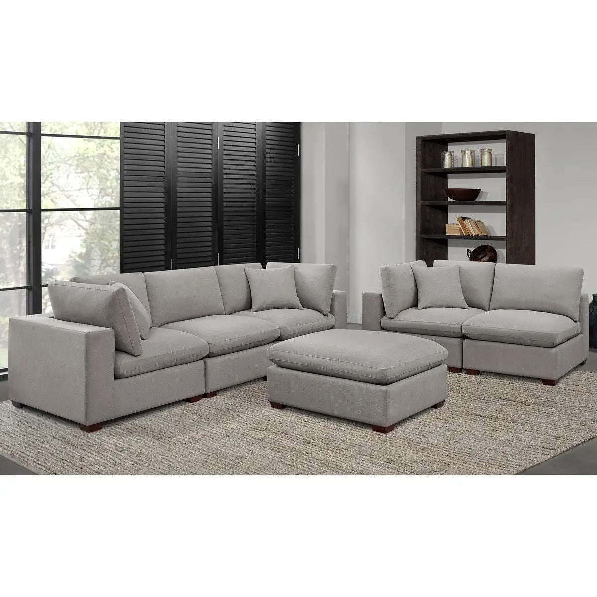 Lowell 6-Piece Modular Sectional - Light Gray