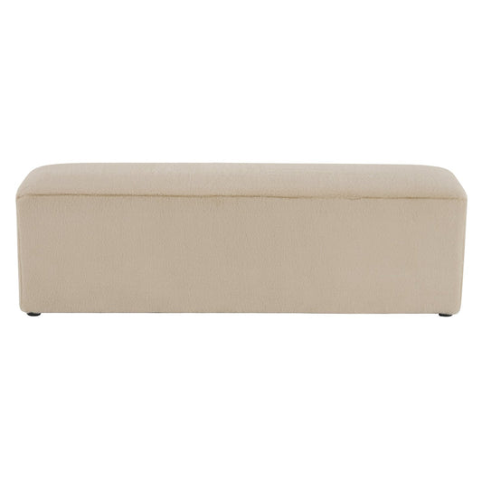Christopher Knight Home Almond Long Plush Ottoman Bench
