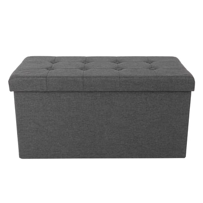 Seville Classics Foldable Fabric Storage Ottoman