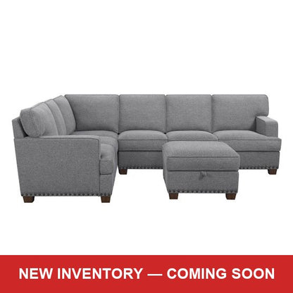 Emilee Fabric Sectional - Gray