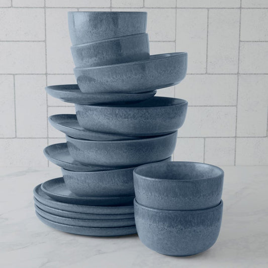 Denmark 16-PieceDinnerware Set Gray