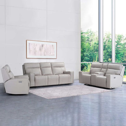 Prospera Home Malibu 3-Piece Leather Power Reclining Set with Power Headrests