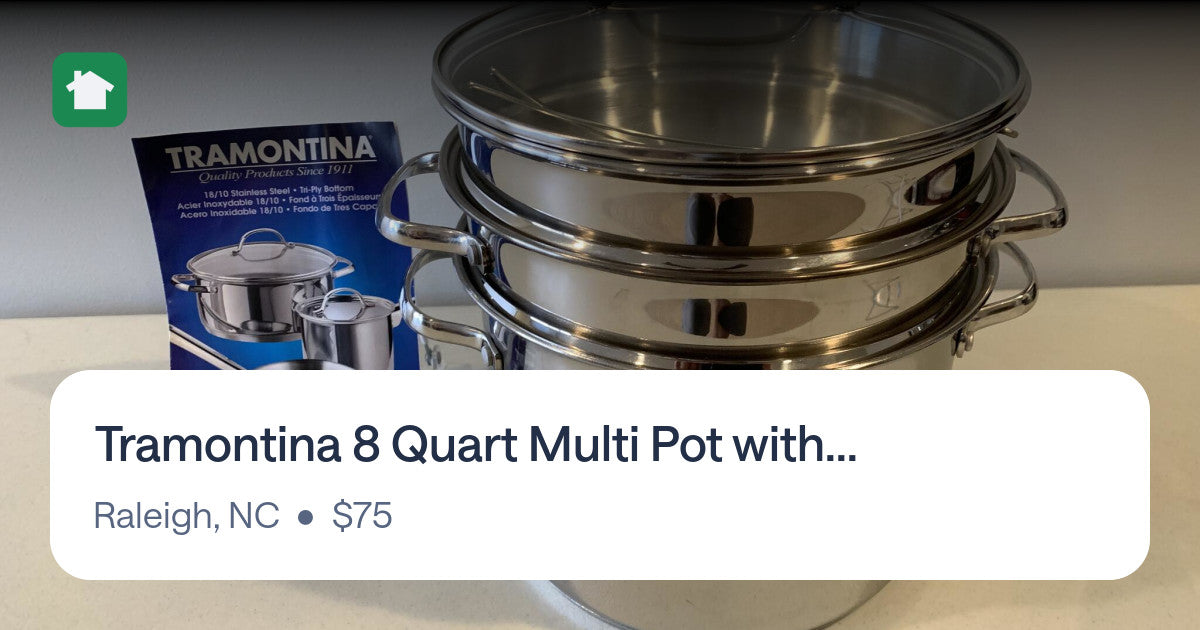 Tramontina Stainless Steel 8-Quart Multi-Cooker with Pasta Insert