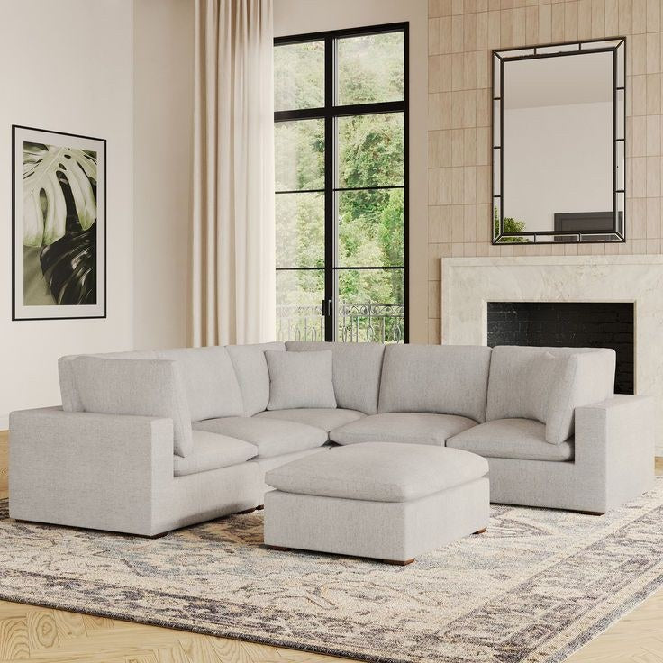Lowell 6-Piece Modular Sectional - Light Gray
