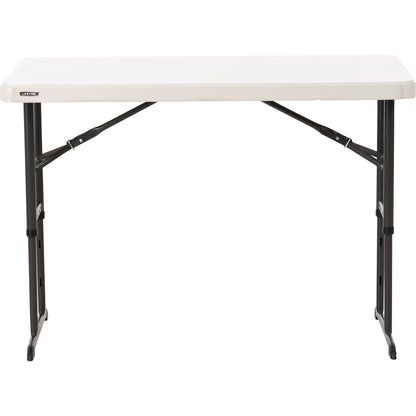 Lifetime Adjustable Height Table, 48"W x 24"D x 24-34"H, Almond 2 pack