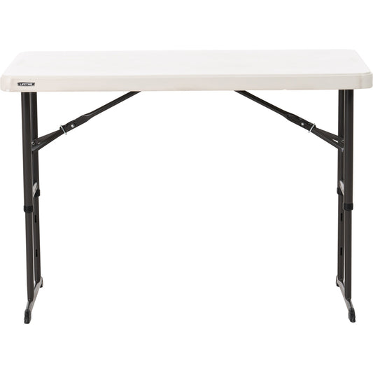 Lifetime Adjustable Height Table, 48"W x 24"D x 24-34"H, Almond 2 pack