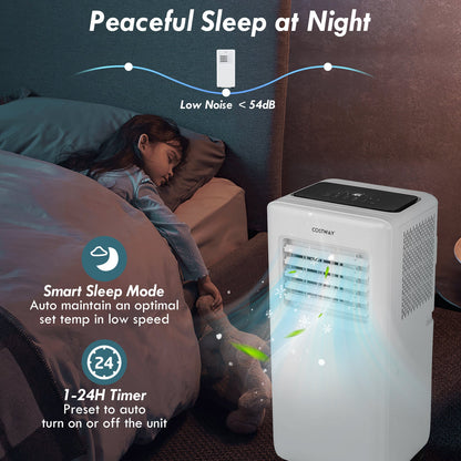 Costway 10000 BTU Portable Air Conditioner Remote LED Digital Display 95621384 New