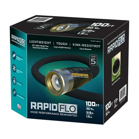 Teknor Rapid Flo Compact Garden Hose  5/8 Inch x 100 Foot