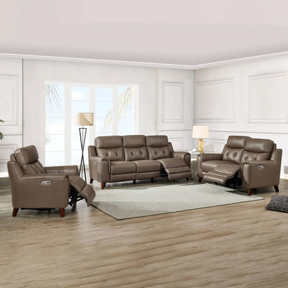 Prospera Home Malibu 3-Piece Leather Power Reclining Set with Power Headrests